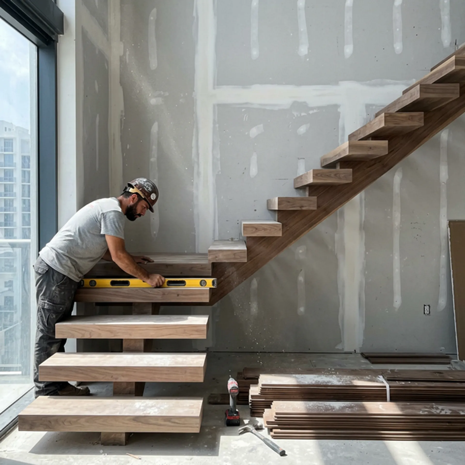 Luxury floating staircase Vision Stairs craftsmanship